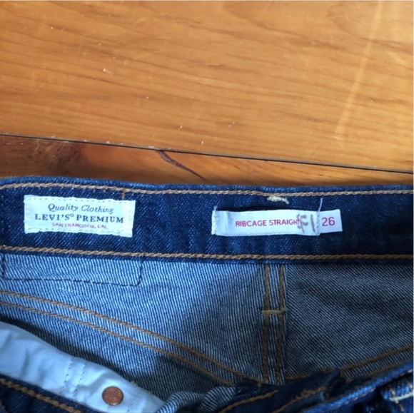 Levi’s Ribcage Straight Blue - Picture 3 of 7